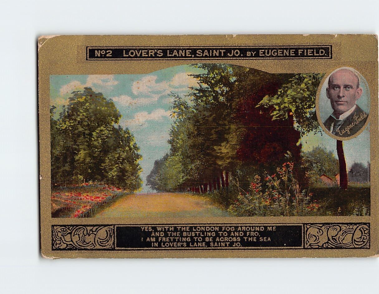 Postcard Lover's Lane Saint Jo. by Eugene Field