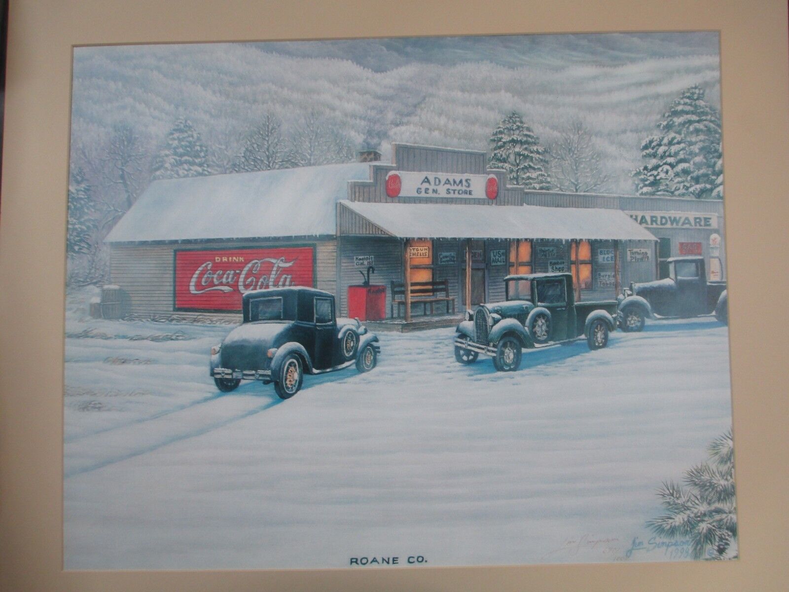 Coca-Cola Jim Simpson Roane County General Store Limited Print SIGNED NUMBERED