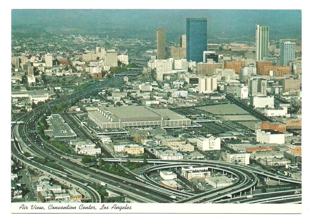Los Angeles CA Postcard Convention Center Aerial View Vintage