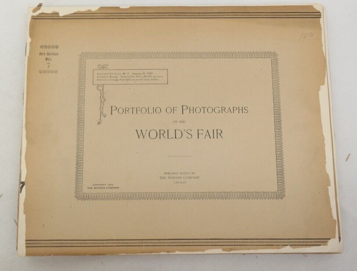 Portfolio of Photographs of the 1893 Worlds Fair Art Series No. 7 - 16  SN