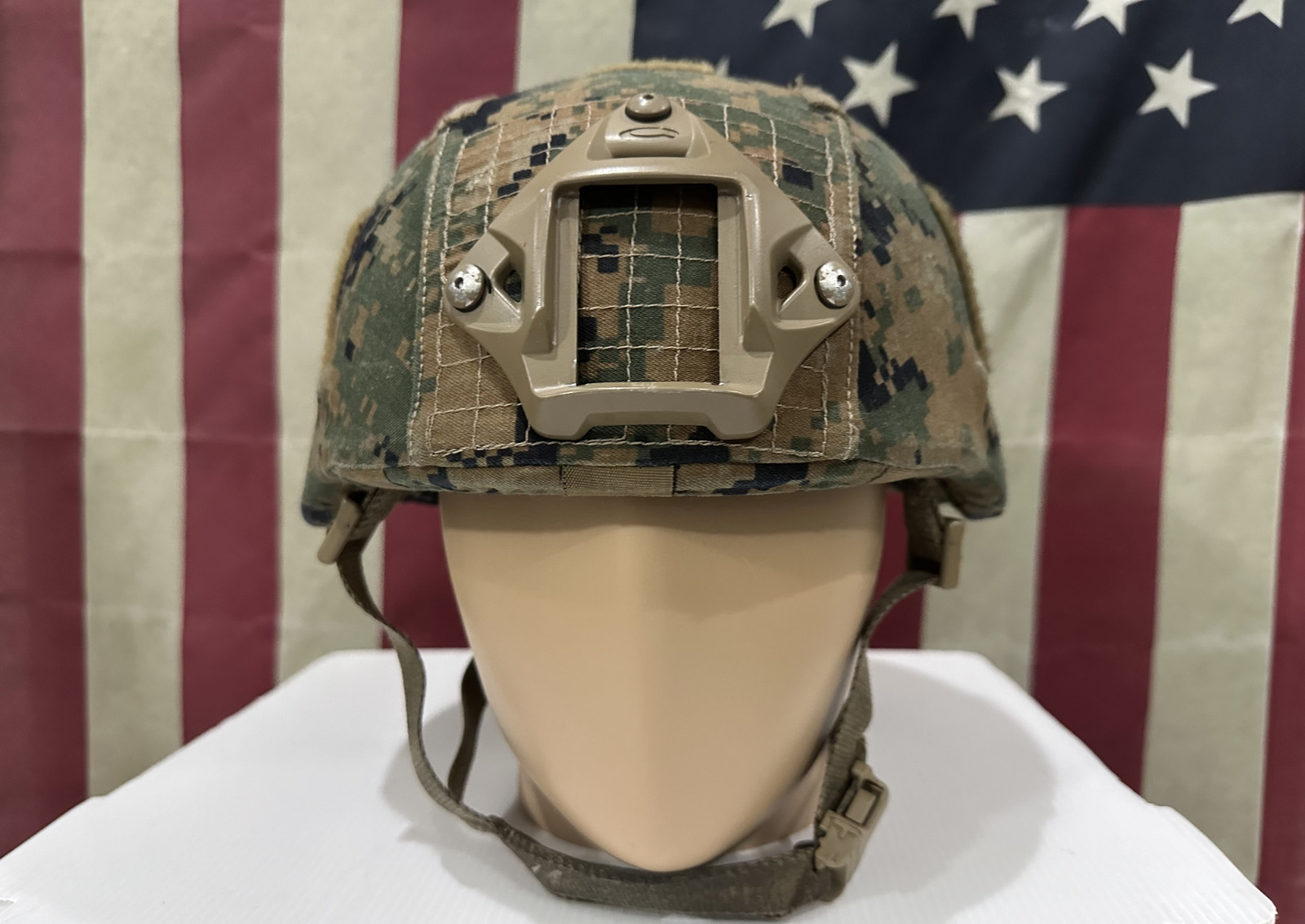 USMC Gentex Ops-core Enhanced Combat Helmet ECH with NVG Mount Size Large