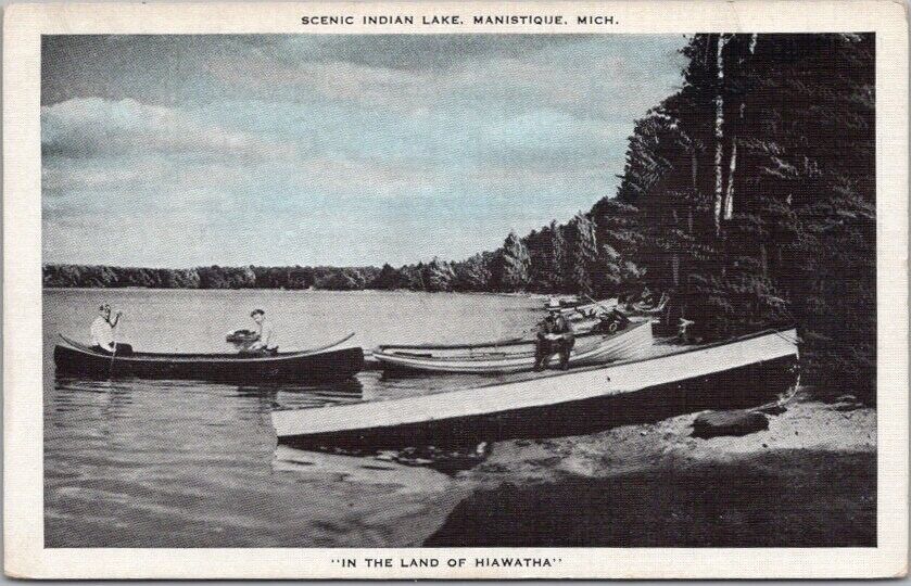1930s MANISTIQUE, Michigan Postcard \