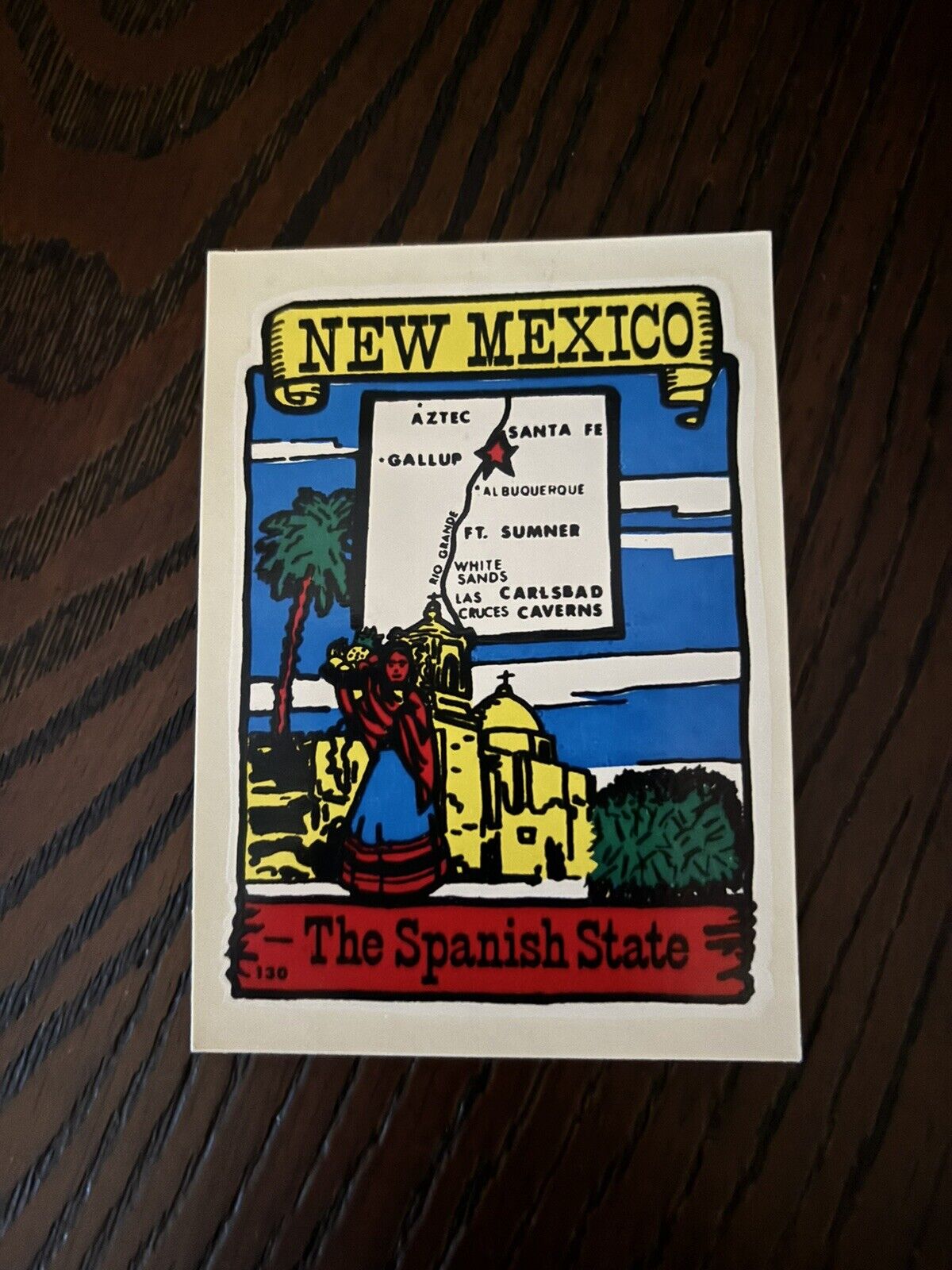 Vintage Souvenir Travel Decal NEW MEXICO “The Spanish State”