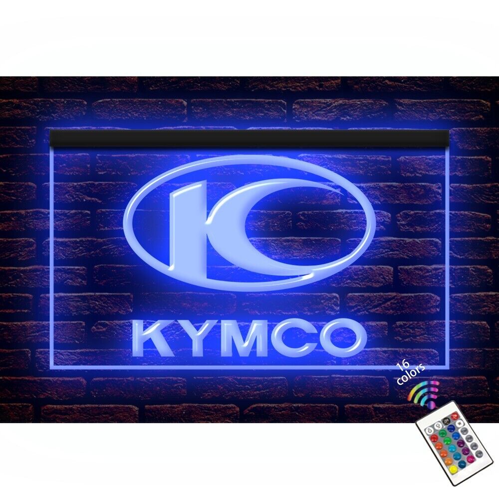 Bike Auto Shop Store For Kymco Scooters illuminated Night Light Neon Sign