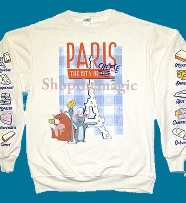 Disney Epcot Remy’s Ratatouille Paris The City Of Cheese Adult Pullover XXL 2XL