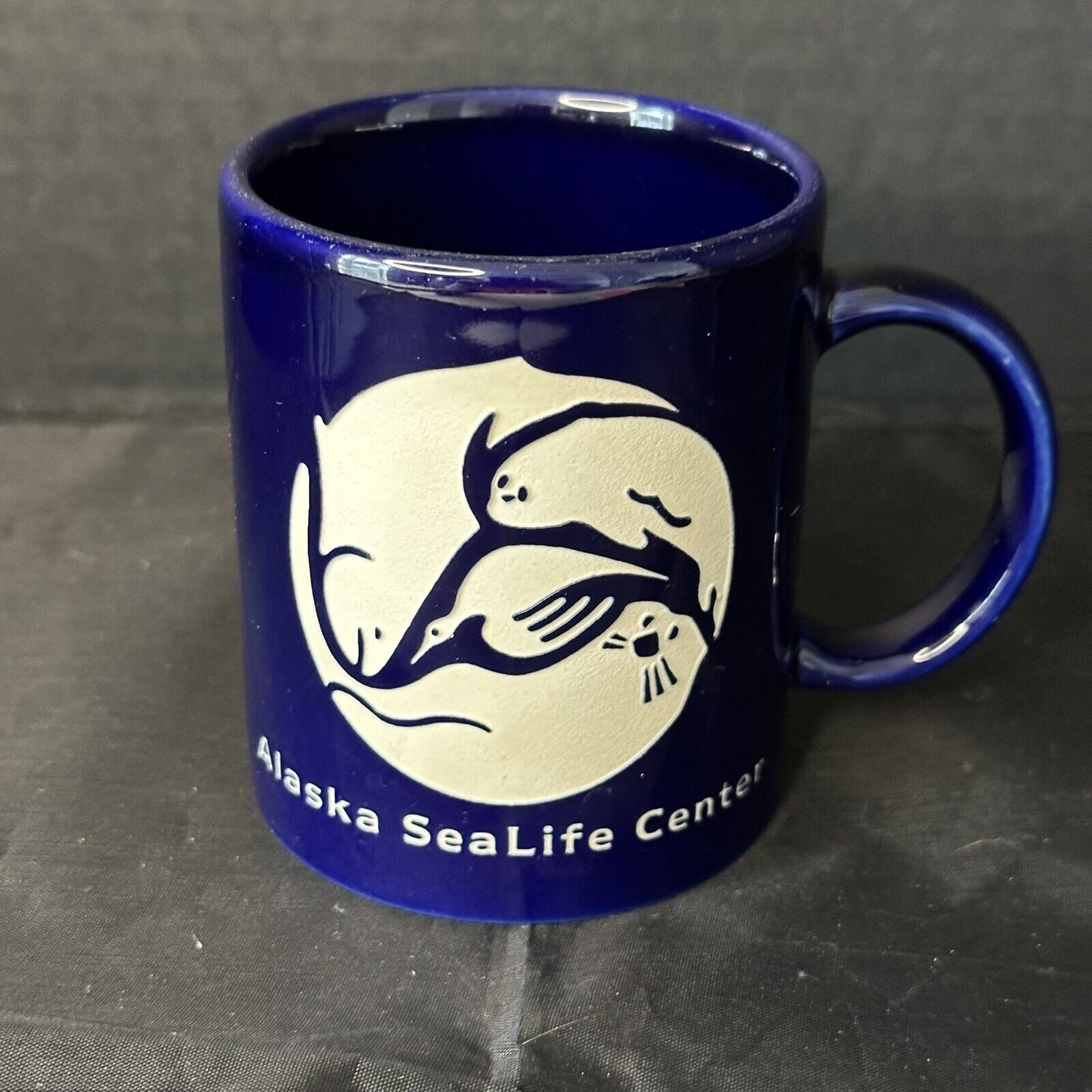 Alaska Sea Life Center, Dark Royal Blue Coffee Cup/Mug embossed Logo