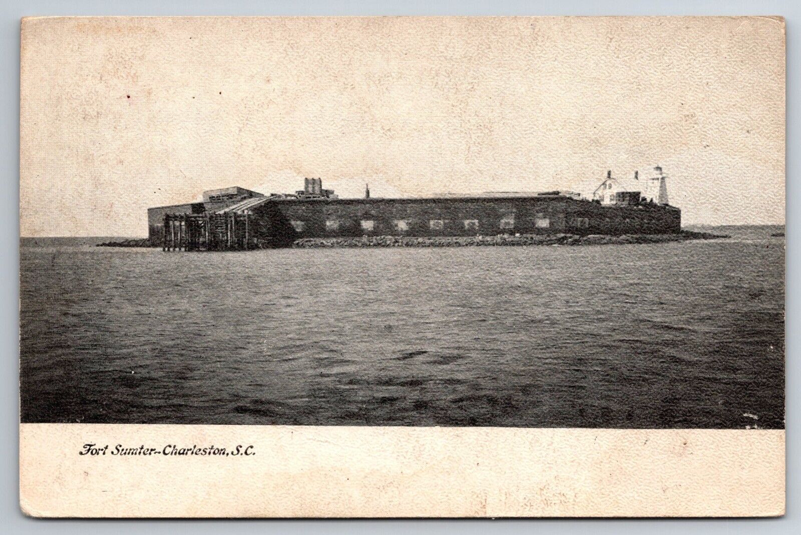 Vintage Postcard SC Fort Sunter Open Back Card -13606