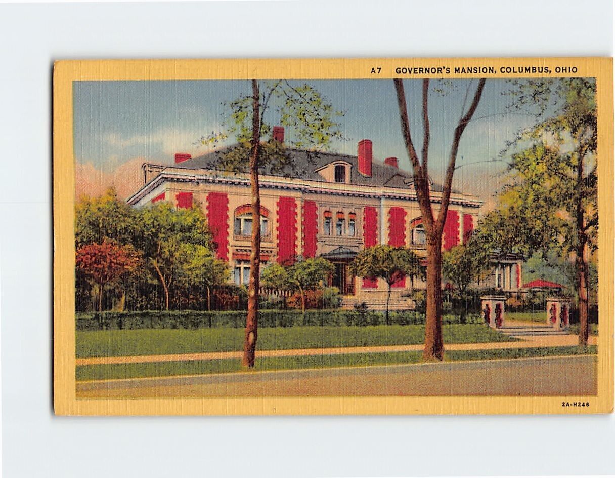 Postcard Governor's Mansion Columbus Ohio USA