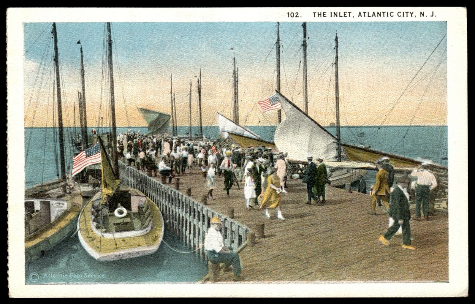 1920 Postard The Inlet Atlantic City New Jersey NJ Postcard UnP #1