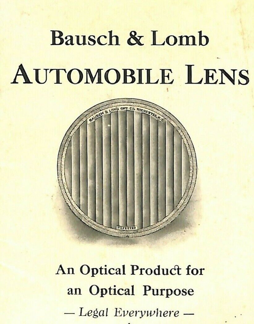 Bausch Lomb Automobile Lens Advertising Brochure