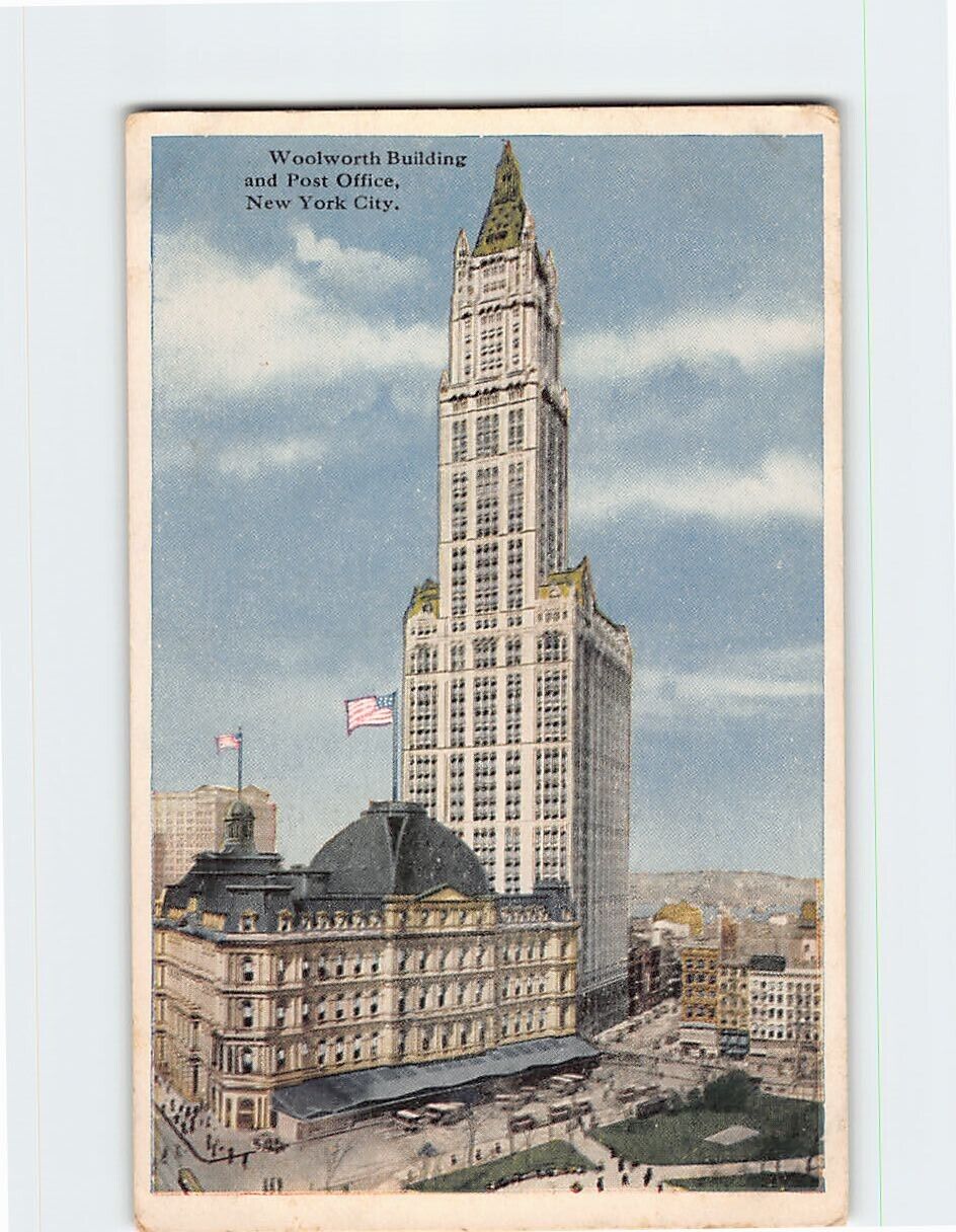 Postcard Woolworth Building & Post Office NY USA