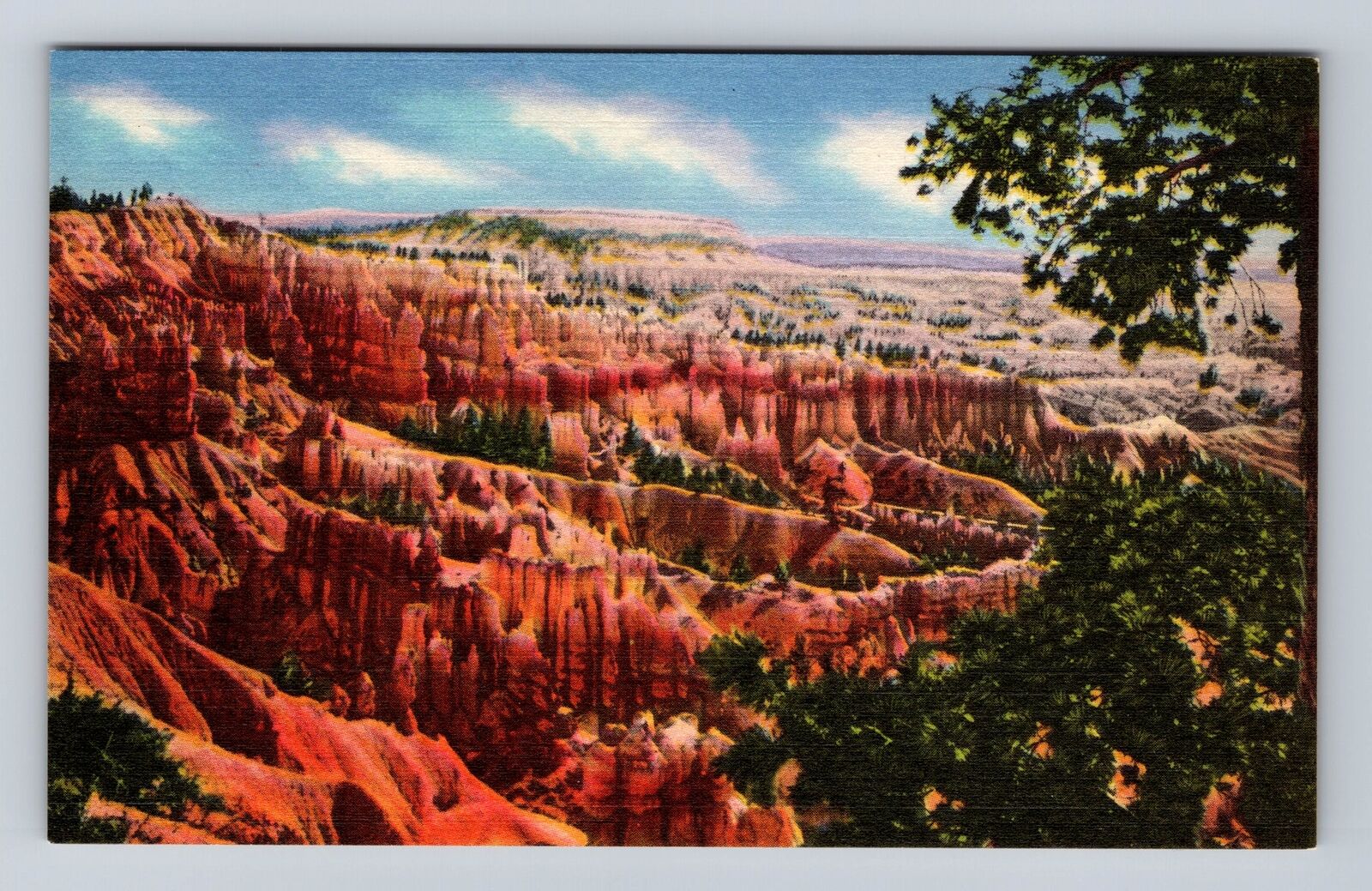 Bryce Canyon National Park, Cedar Breaks, Antique, Vintage Souvenir Postcard
