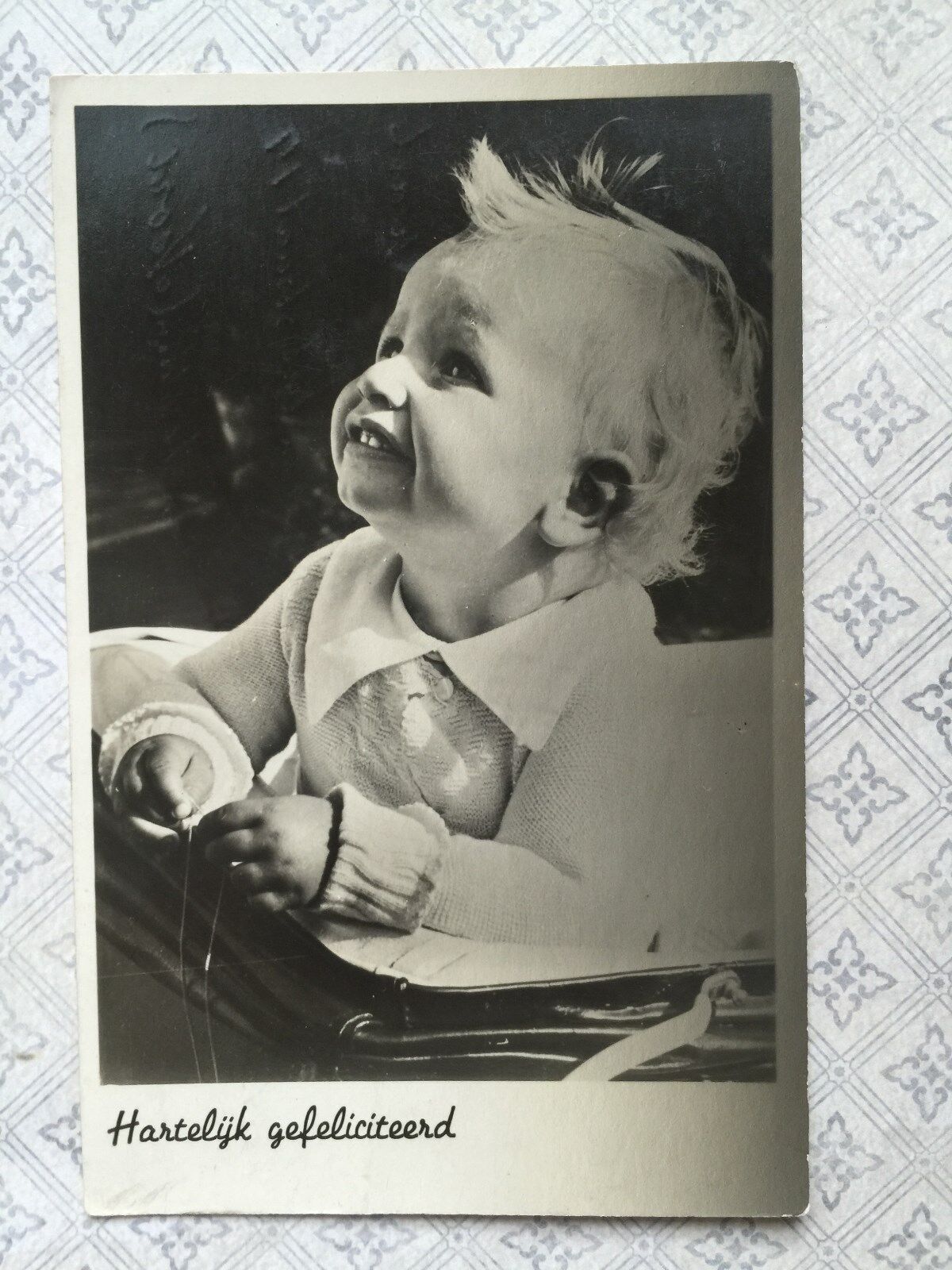 Cute Baby  Netherlands Original Vintage Postcard c.1952
