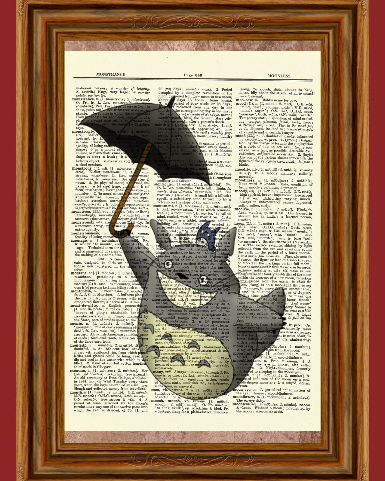 My Neighbor Totoro Dictionary Art Print Poster Picture Anime Movie Umbrella