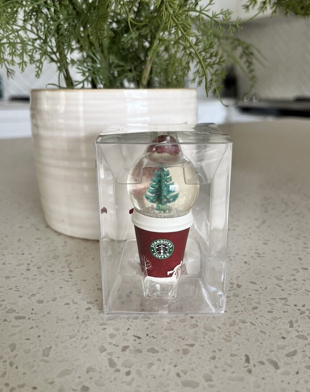Starbucks 2006 Snow Globe Christmas Ornament Rare