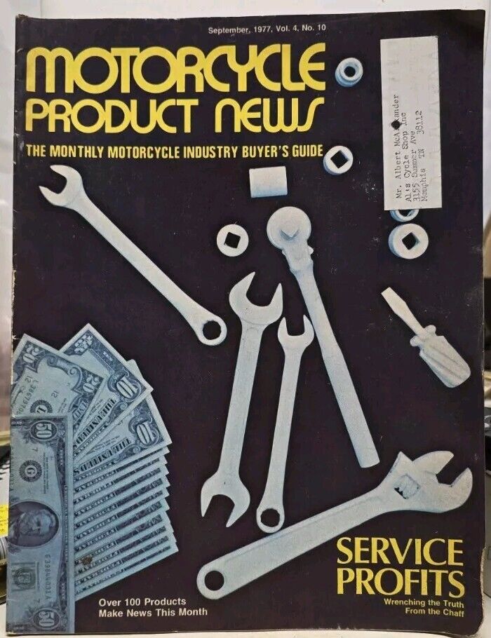 Vintage Motorcycle Product News Buyers Guide Magazine Sept 1977