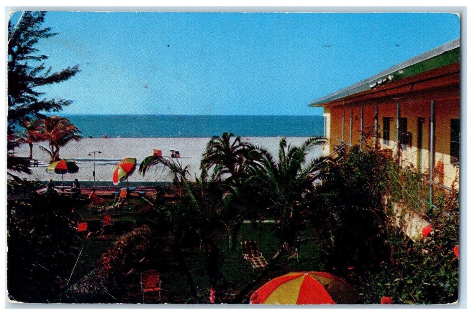 1956 Scenic View Arvilla Motel Building St Petersburg Florida FL Posted Postcard