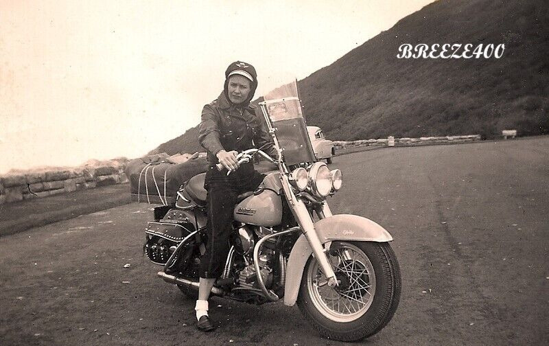 Vintage Biker Photo/Early 1950\'s/CLUB WOMAN ON HARLEY PANHEAD/4x6 B&W Reprint