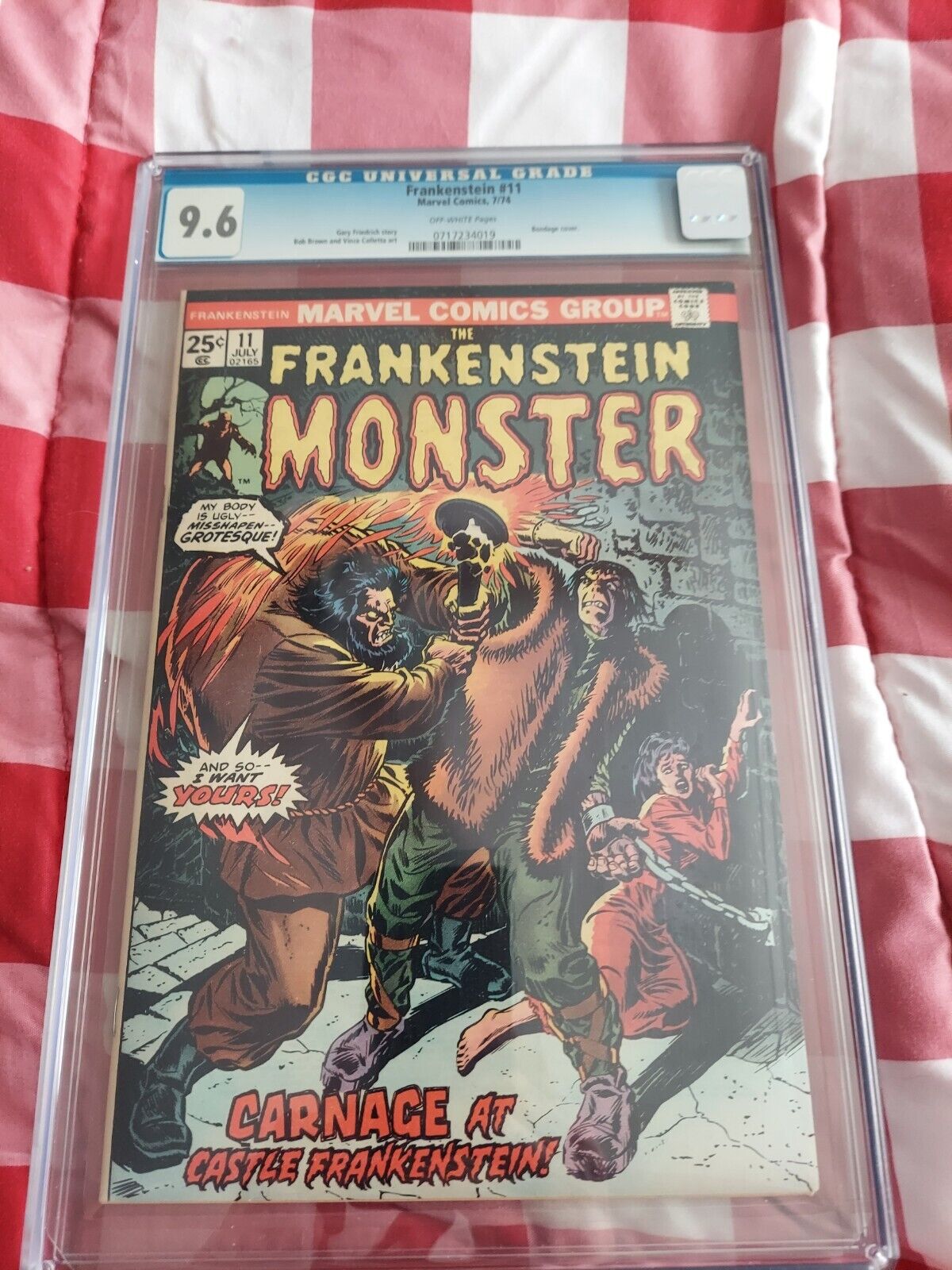 The Monster Of Frankenstein 11, 1974, Marvel, High Grade CGC 9.6 Bondage 
