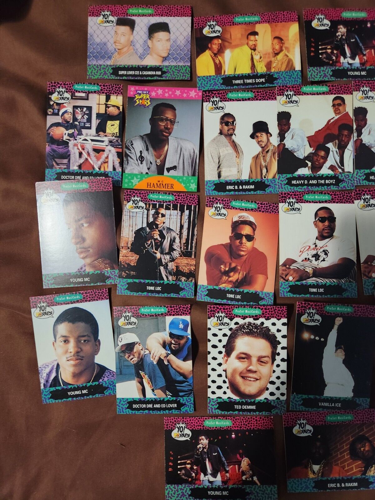 1991 Pro Set Yo MTV Raps Trading Cards, Including Young Mc, EPMD, Vanilla Ice