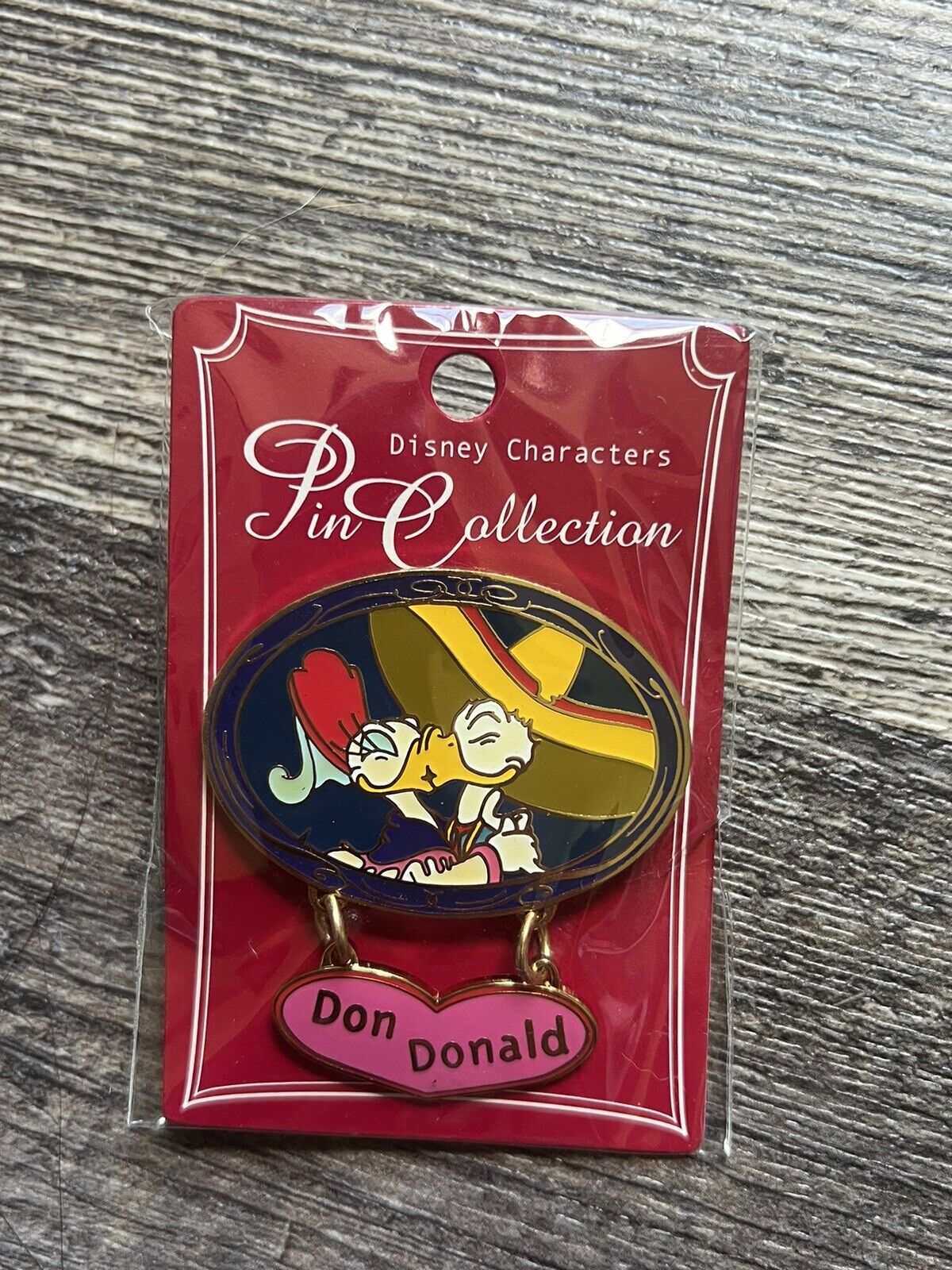 Disney JAPAN Pin LE 10000 Kiss Series Pin Collection Don Donald Daisy Donna