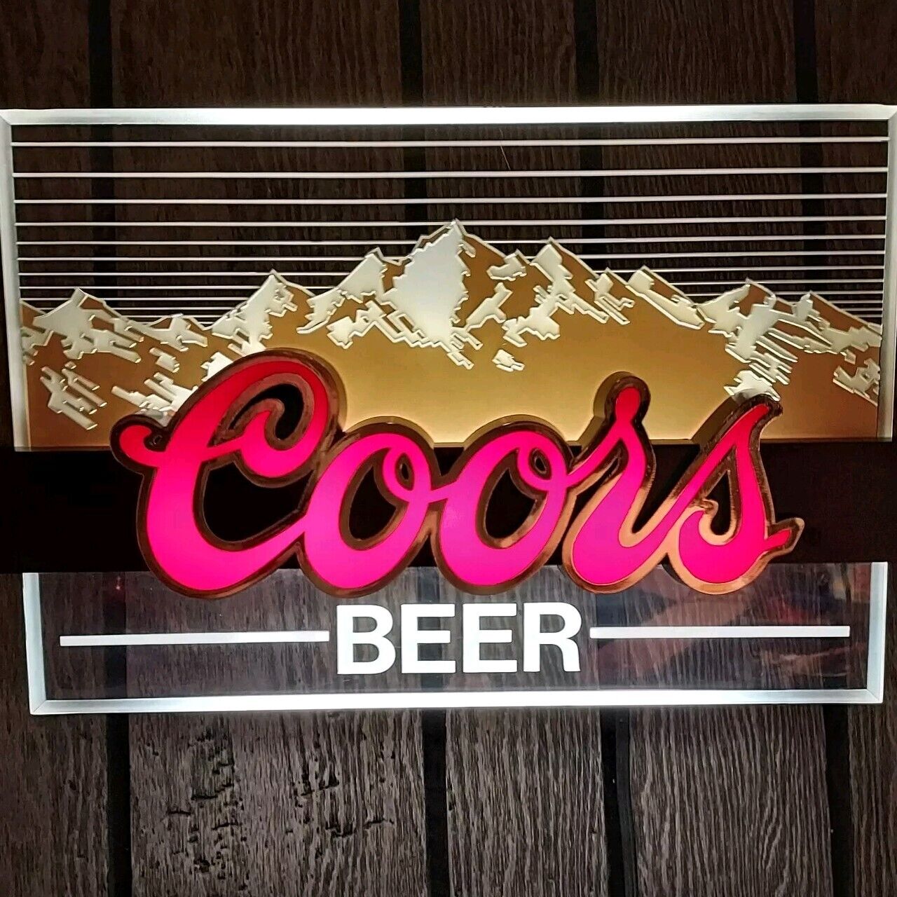 Vintage Coors Beer Edgelight Sign 1986 Adolph Coors Tested Bar Sign 18\