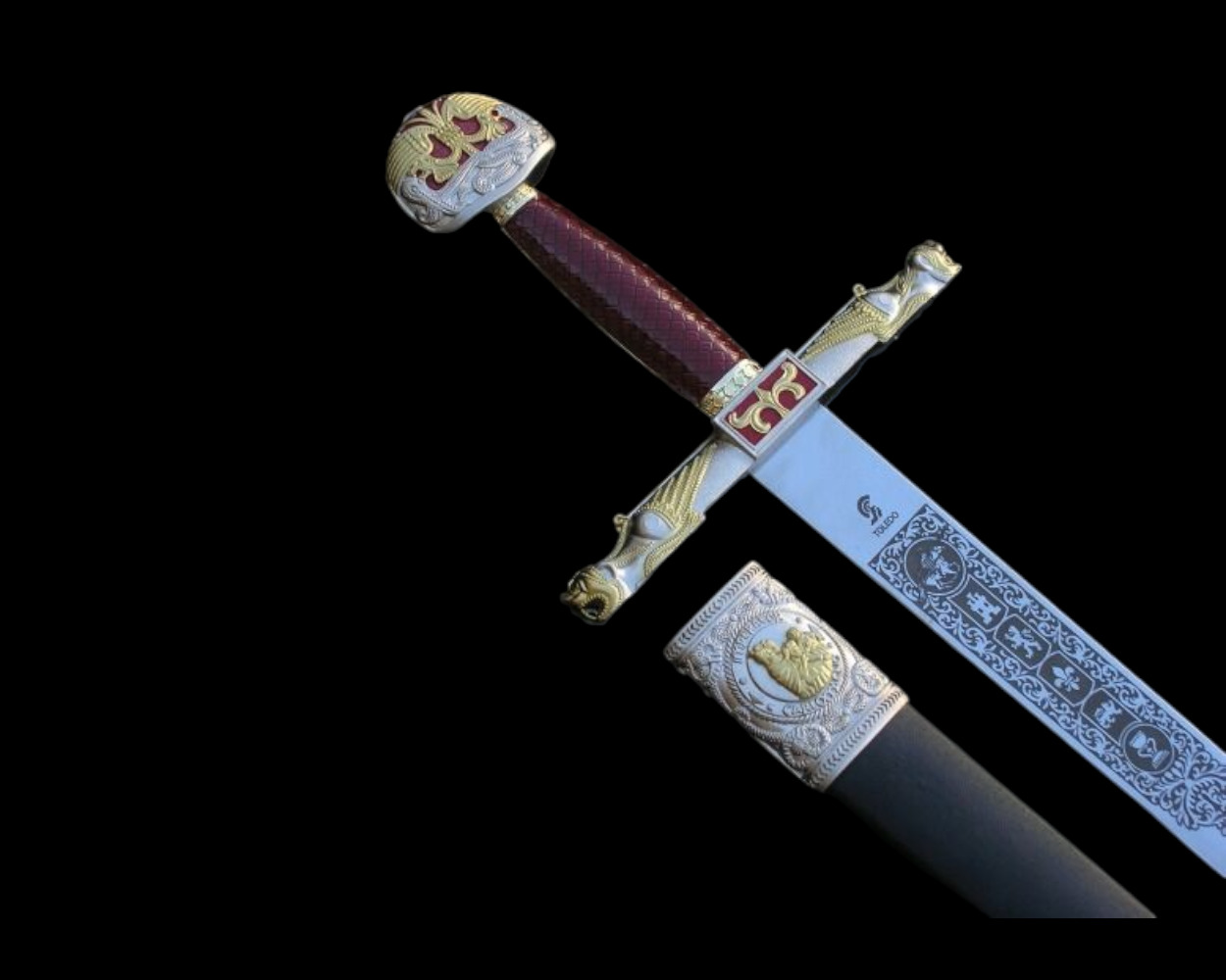 COPY OF CHARLES THE GREAT'S SWORD WITH SCABBARD 4209/V