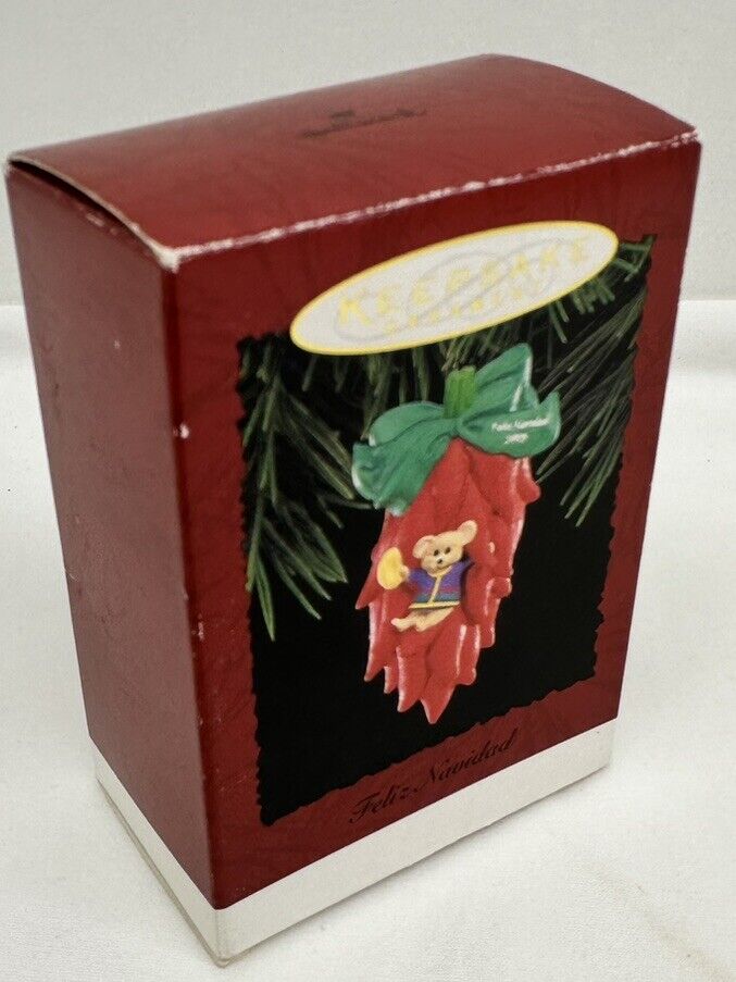 1995 Hallmark Feliz Navidad Mouse in Red Hot Chili Peppers Christmas Ornament