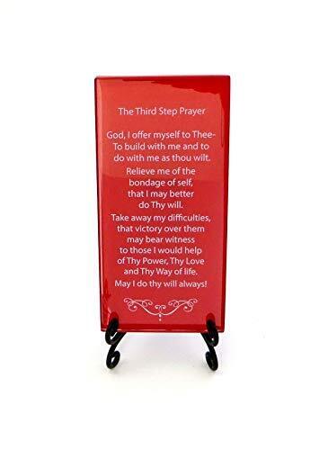 The Third Step Prayer Inspirational Glass Plaque. Beloved Prayer Provides Loving