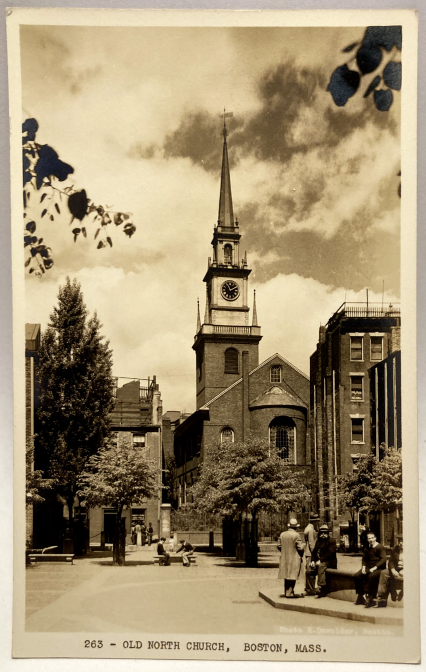 RPPC Old North Church, Boston, Massachusetts MA Vintage Postcard