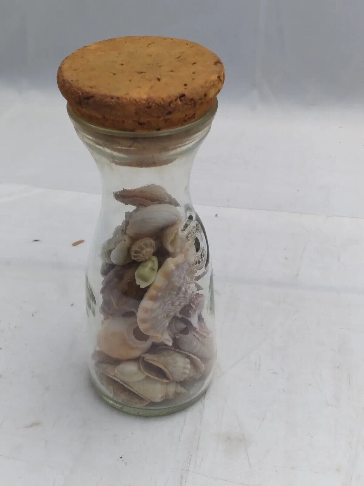 Vintage Jar of Sea Shells  12 oz 6.5 inches tall