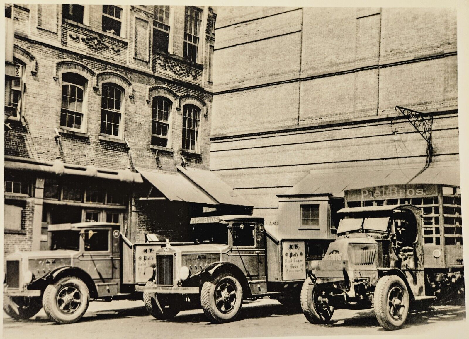 1930 Piels Brewery Trucks East New York City 8x10 Liberty Av BROOKLYN Photo Beer