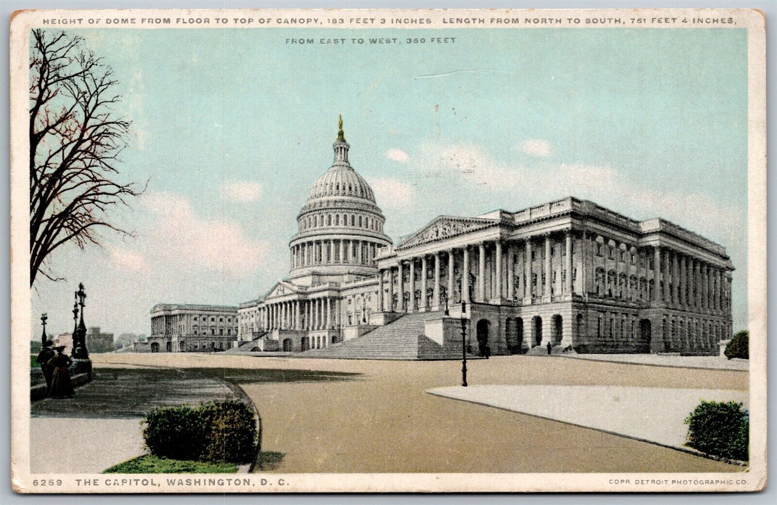 Vtg Washington DC The Capitol 1920s View Old WB Postcard