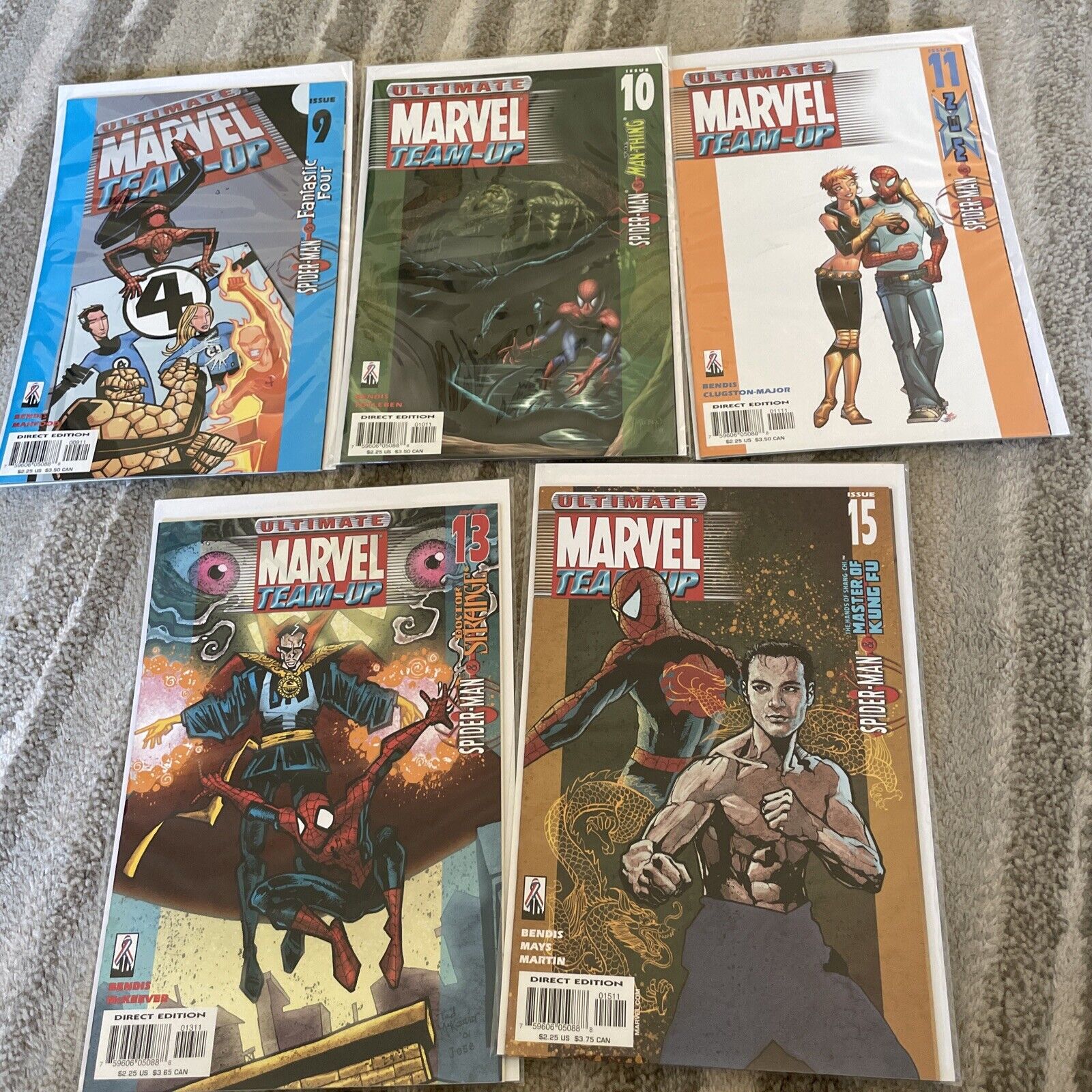 Set Of 5 Ultimate Marvel Team-Up  Including Issue #9, 10, 11, 13 And 15.
