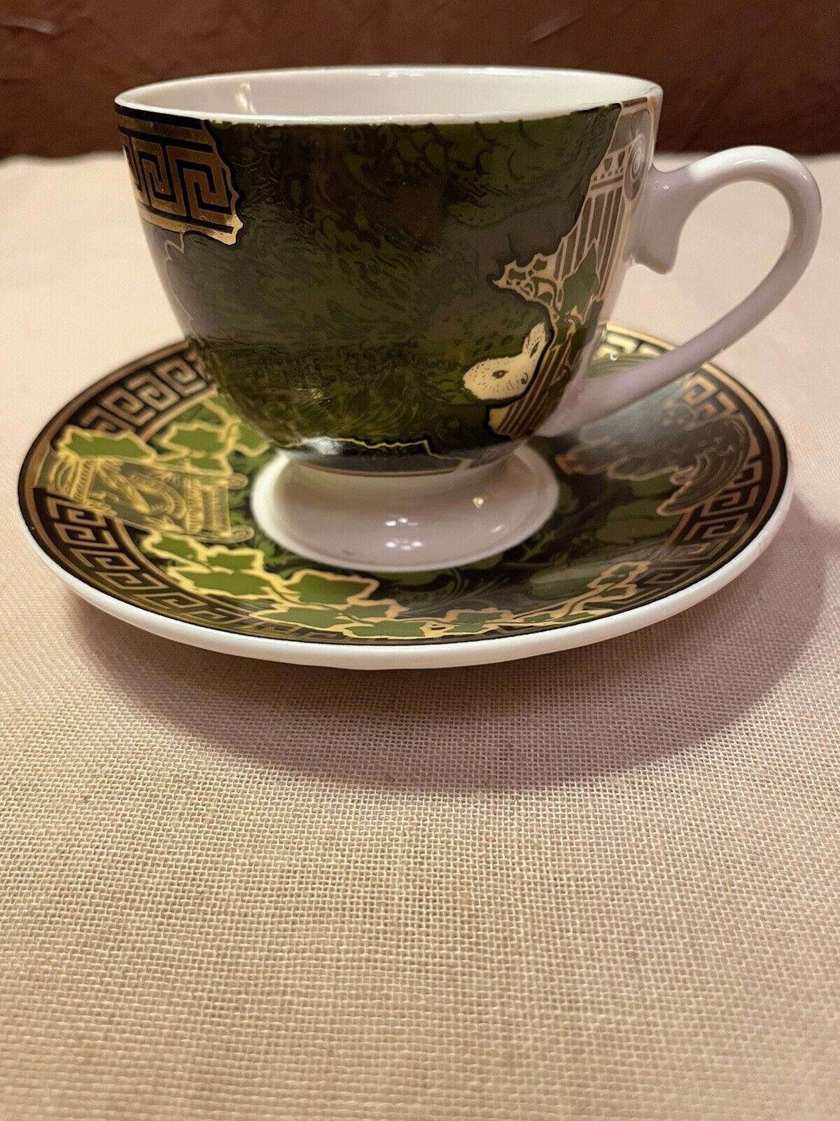 Demitasse Tea Cup and Saucer. By Illumicrate Goddess Of Wisdom - Athena
