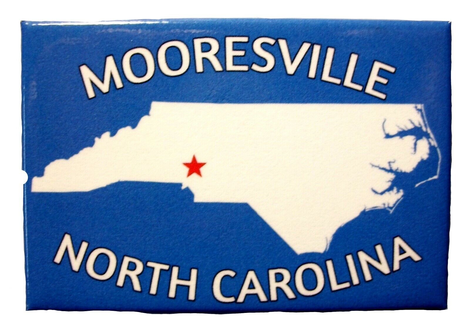 Mooresville North Carolina Blue Fridge Magnet