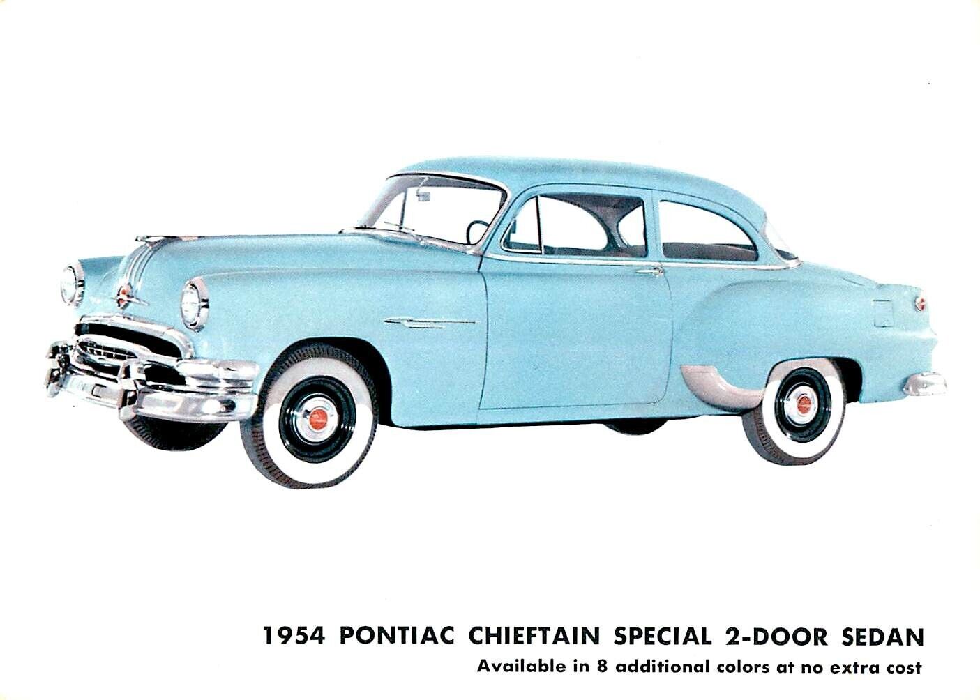 GIANT 5 X 7 VINTAGE POSTCARD, 1954 PONTIAC CHIEFTAN SPECIAL, $2,445  (EB2)