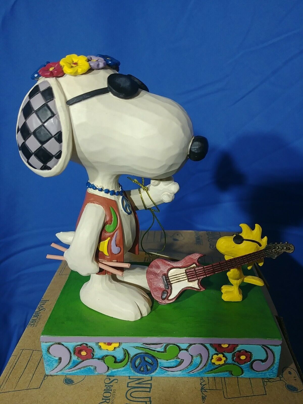JIM SHORE CONCERT CRITTERS New in Box SNOOPY AND WOODSTOCK W/Guitar #6005943