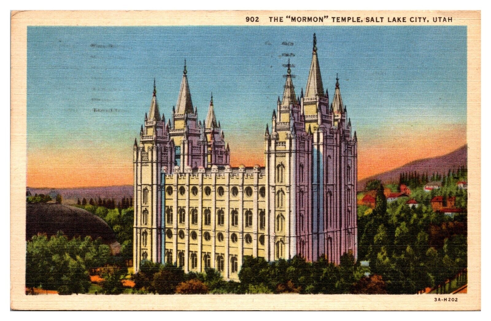 Vintage The Mormon Temple, Salt Lake City, UT Postcard