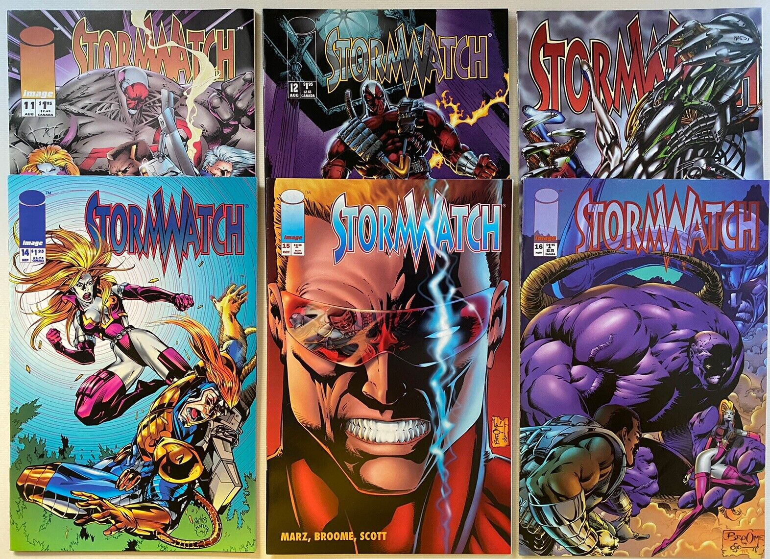 Stormwatch #11, 12, 13, 14, 15, 16 ~ 1994 Image Comics ~ 6 Book Lot