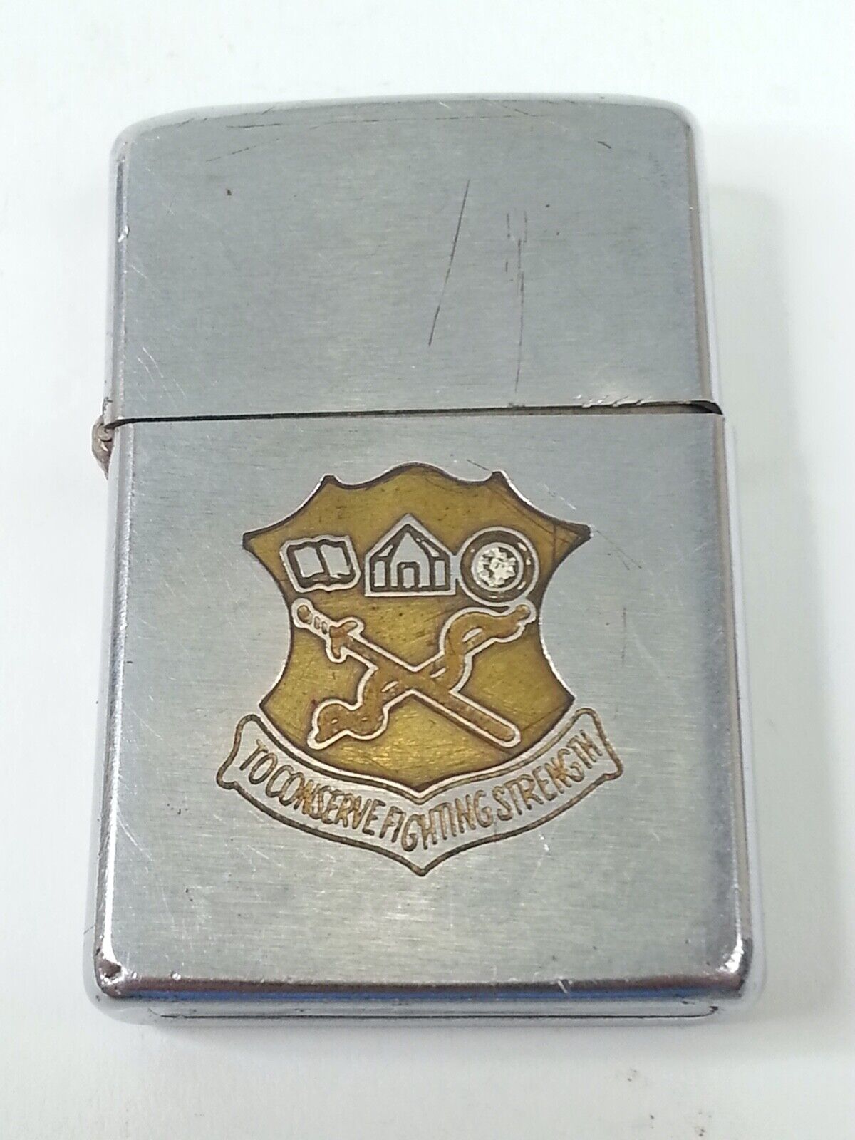 Vintage US ARMY Military ZIPPO Cigarette Lighter Academy Of Health Science Unit