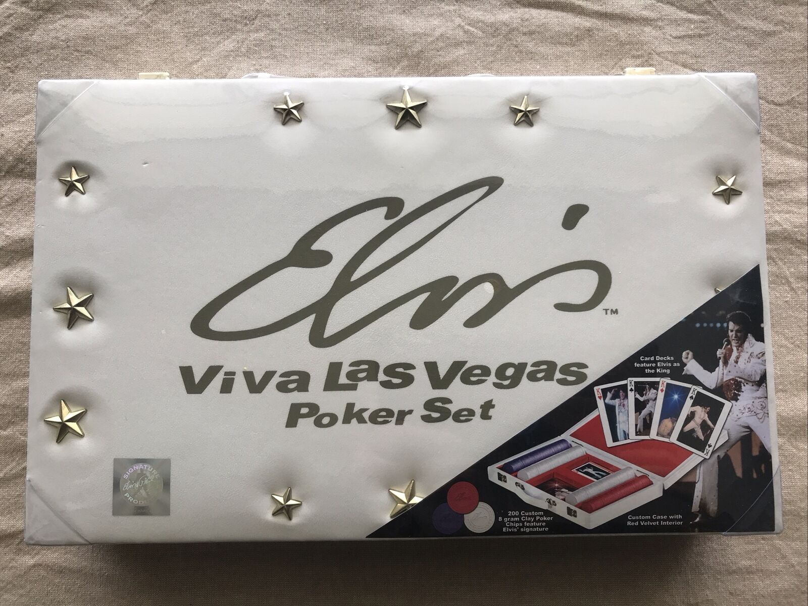 NIP Vintage Elvis Viva Las Vegas Poker Set USAopoly Mint