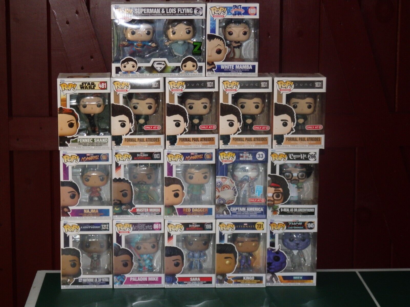 FUNKO BULK RESALE WHOLESALE LOT OF 15 POPS + SUPERMAN 2 PACK WITH EXCLUSIVES