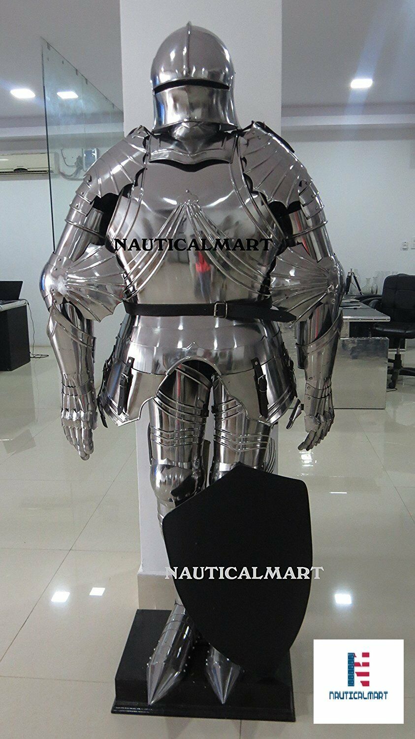 Vintage Gothic Sallet Full Suit Plate Armour of Costume Reenactment Replica