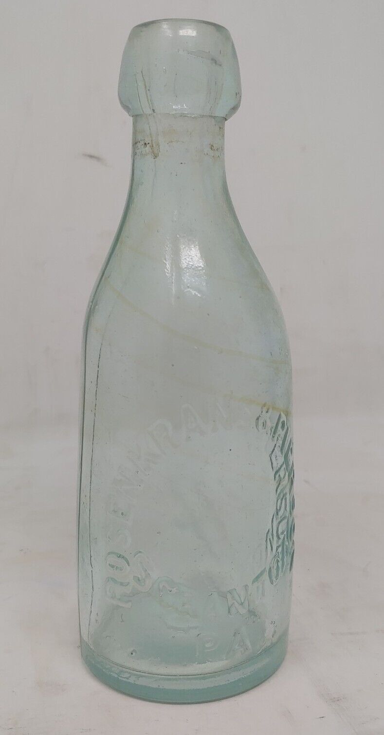 Rare Antique 1870's Rosenkrans & Pierson blob top soda bottle Scranton Pa 
