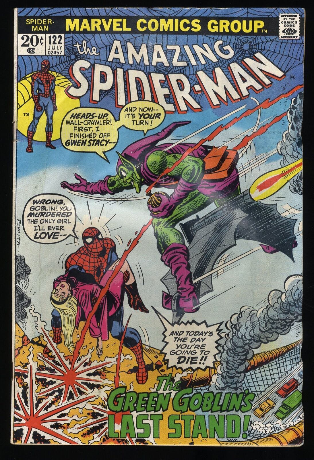 Amazing Spider-Man #122 GD 2.0 Death of the Green Goblin  Marvel 1973