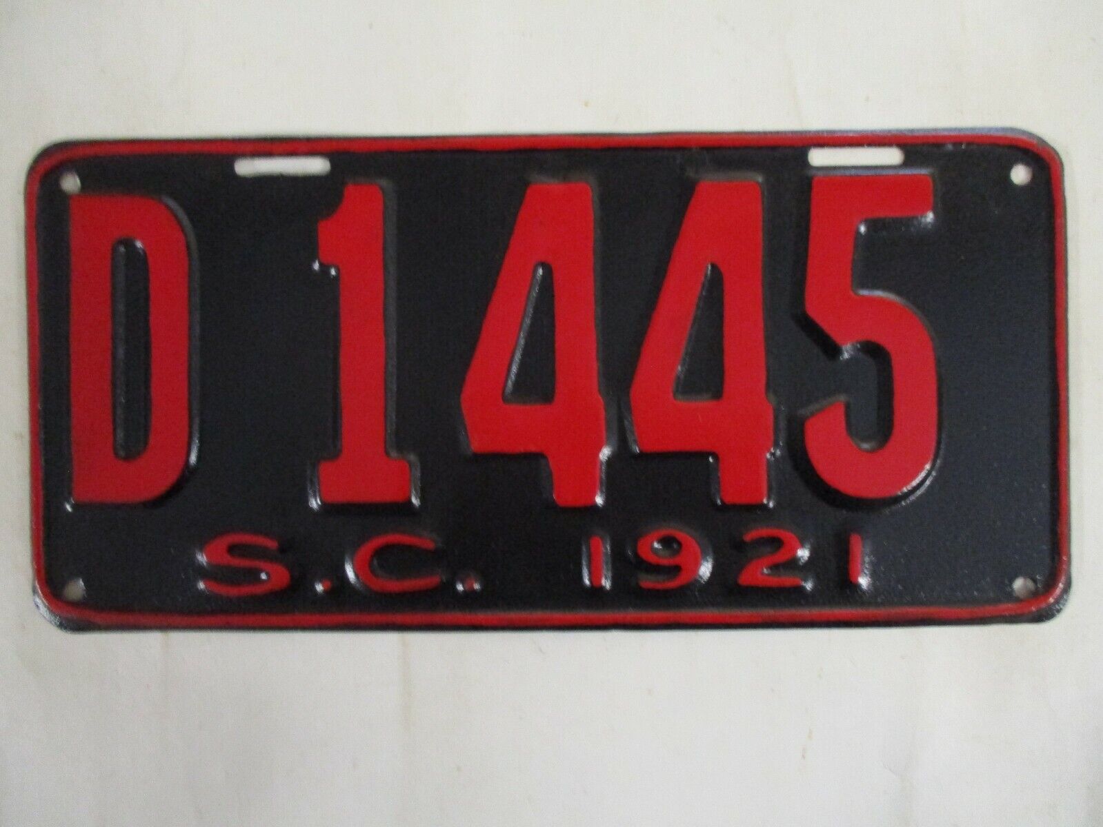 1921  South Carolina  License Plate Tag 
