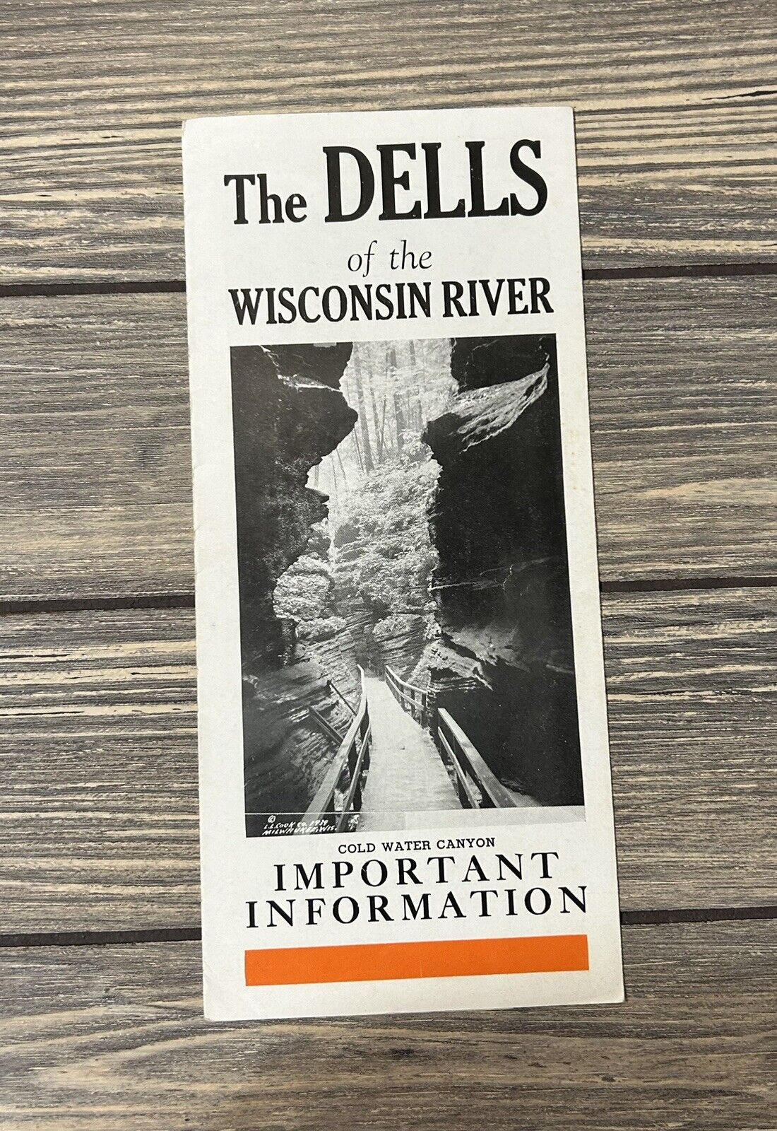 Vintage The Dells Of The Wisconsin River Cold Water Canyon Brochure Pamphlet