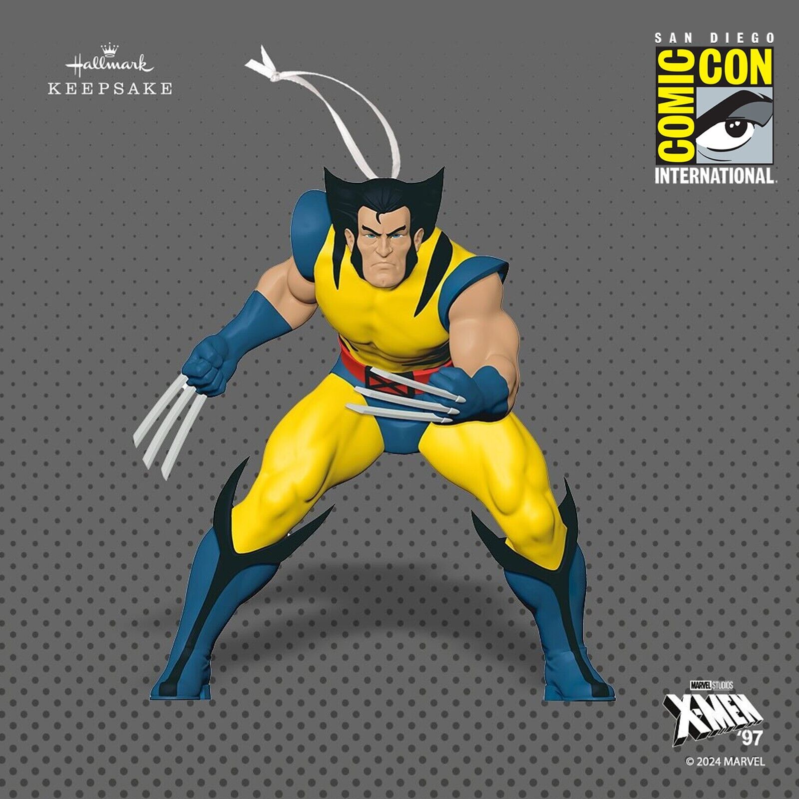 SDCC 2024 Hallmark Wolverine Unmasked Marvel Studios X-Men ’97 Keepsake Ornament