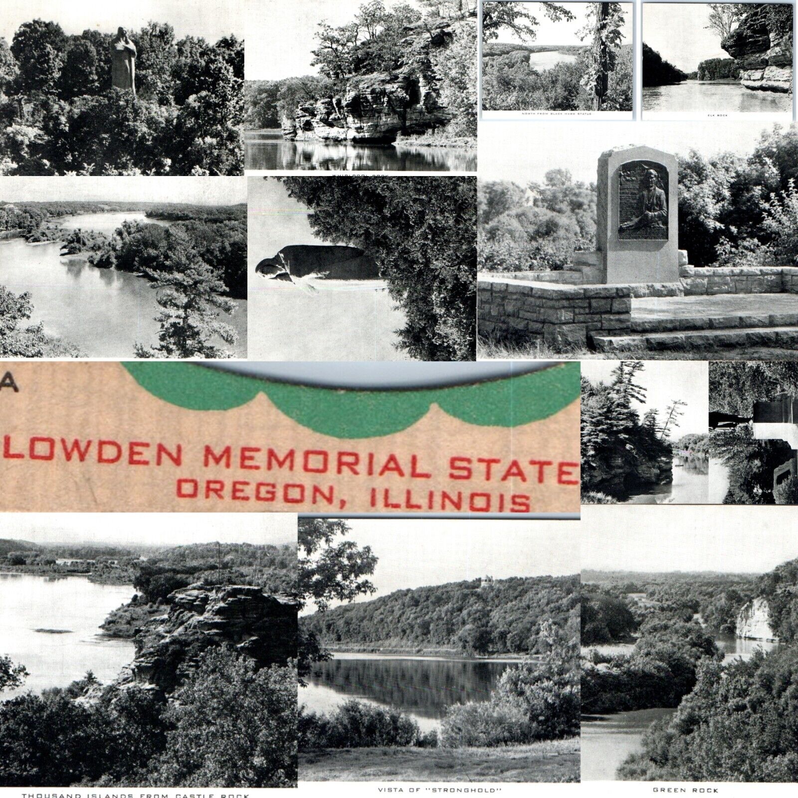 c1940s Oregon IL Lowden Memorial x12 Views Litho Photo Pack Postcard Box Set C57